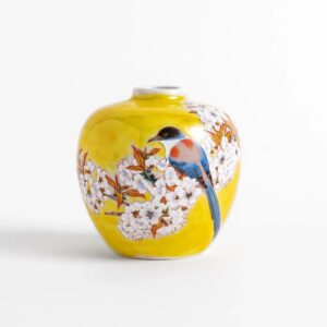 Mountain Sakura and Birds Bud Vase