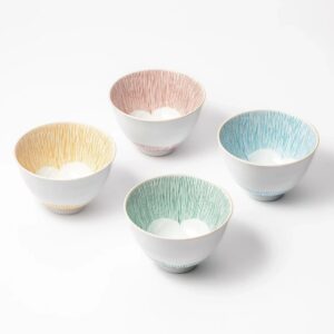 Plum Petal Stripe Rice Bowl