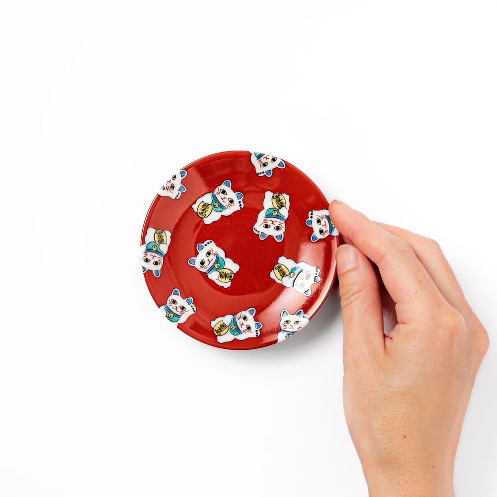 Maneki Neko Lucky Cat Sauce Dish - Image 2