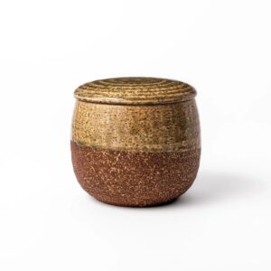 Two-Tone Ceramic Rice Storage Bowl for Cooked Rice (Ohitsu)