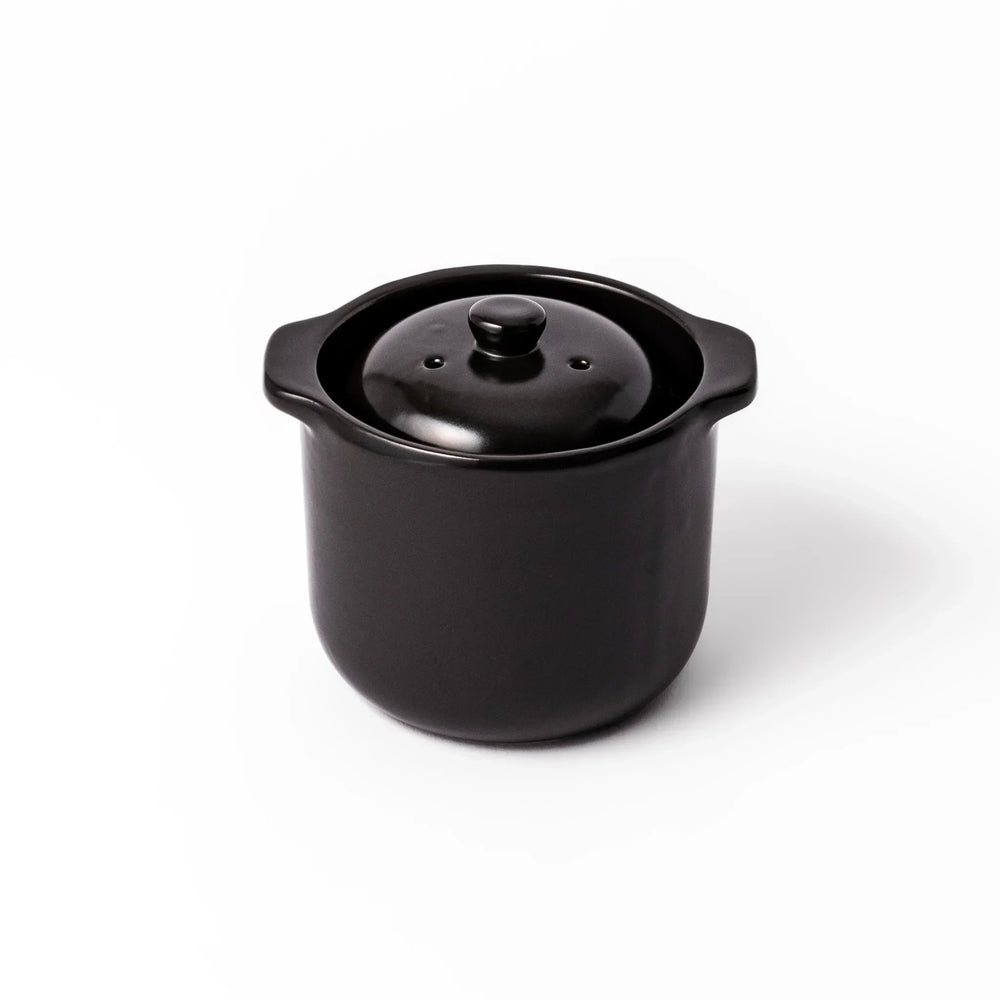 Black Microwave Rice Cooker with Double Lid