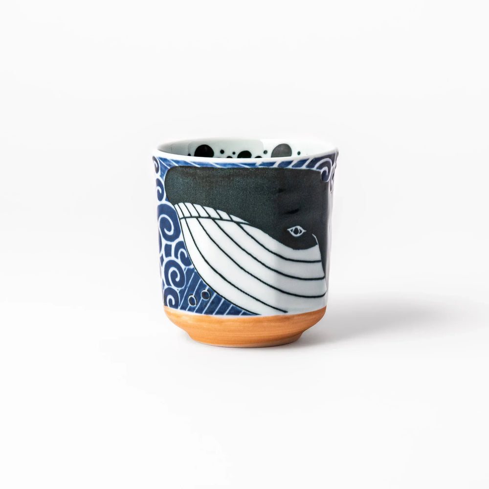 White Wave Whale Tea Cup